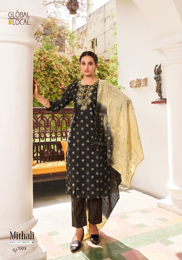 Global Local Black Party Wear Single Piece Suit collection 1