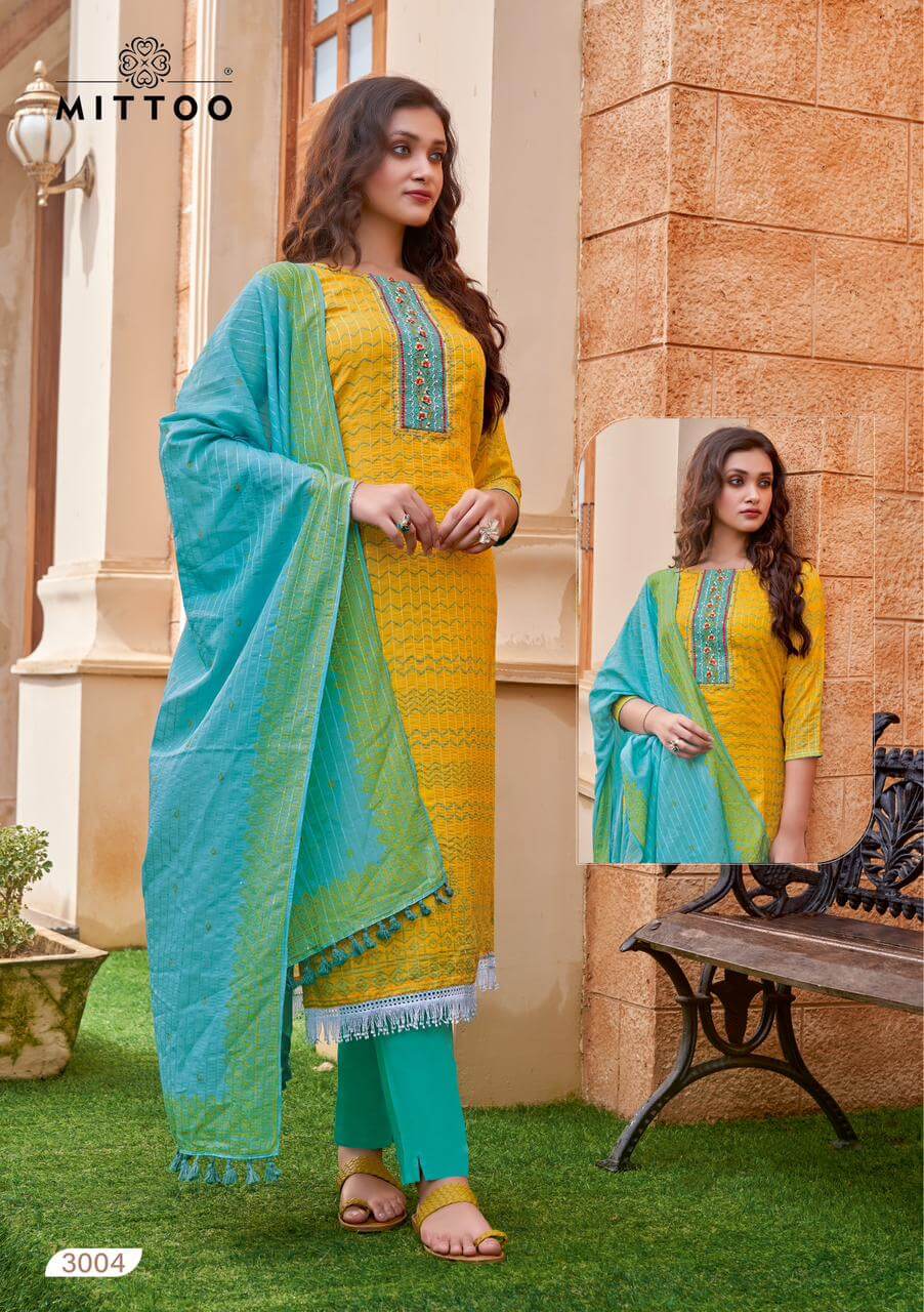 Mittoo Yellow Color Designer Single Piece Suits collection 1