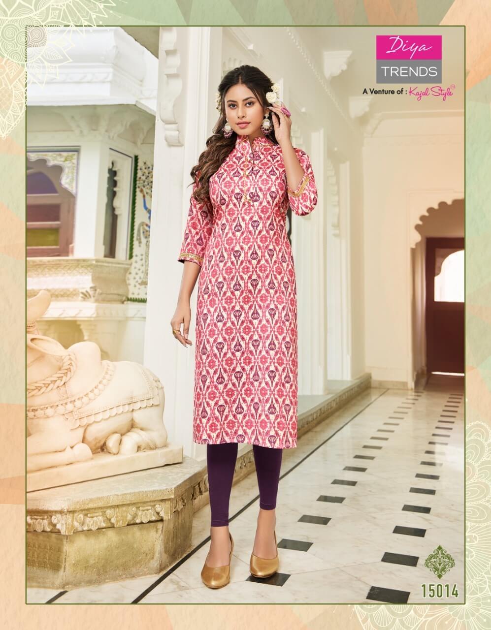 Diya Trends Gardencity vol 15 Straight Cut Kurti Catalog collection 11