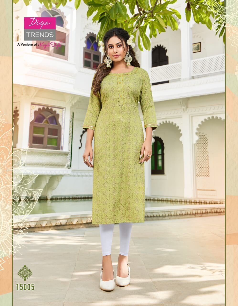 Diya Trends Gardencity vol 15 Straight Cut Kurti Catalog collection 7