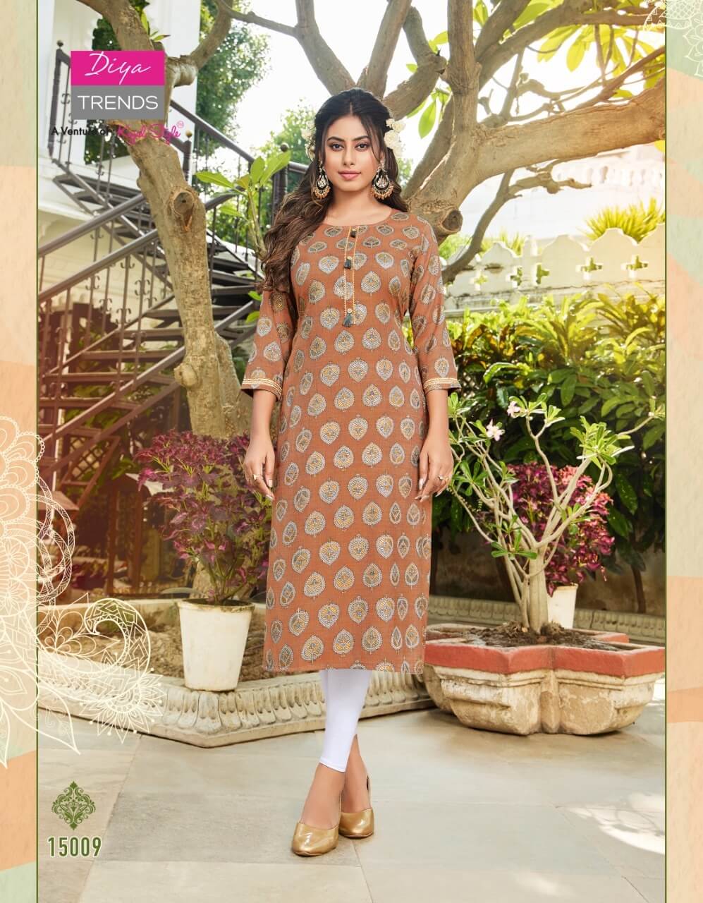 Diya Trends Gardencity vol 15 Straight Cut Kurti Catalog collection 14