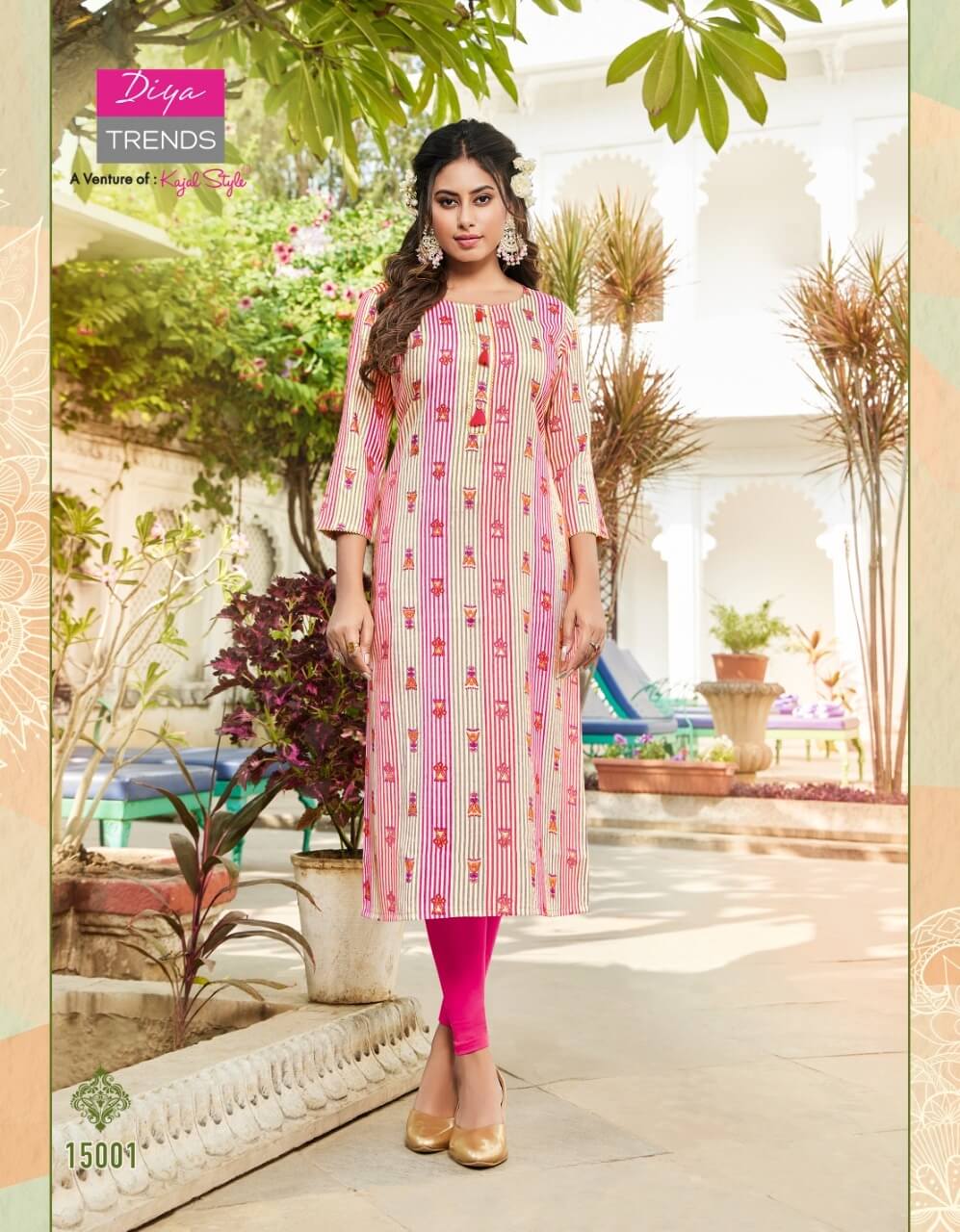 Diya Trends Gardencity vol 15 Straight Cut Kurti Catalog collection 8