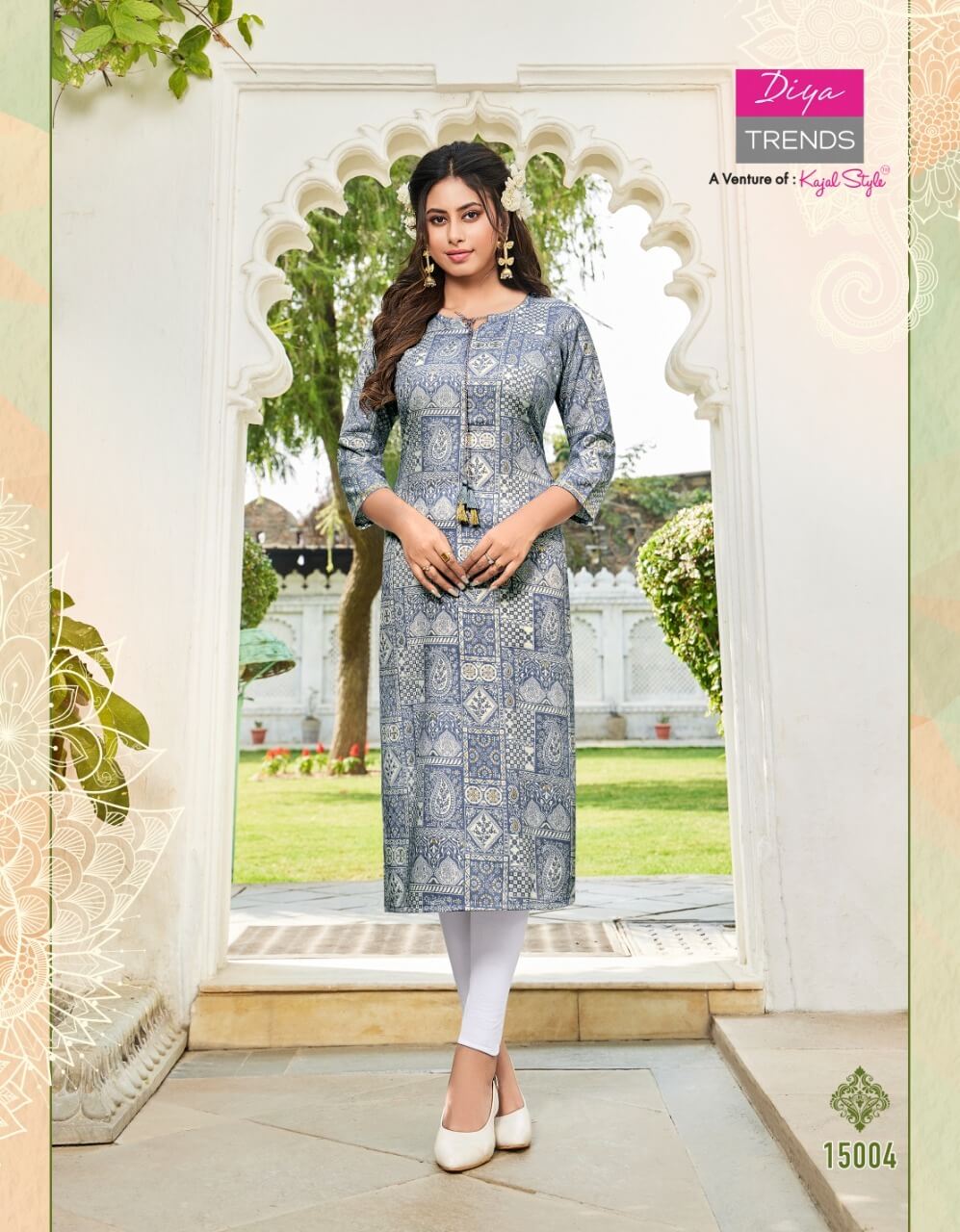 Diya Trends Gardencity vol 15 Straight Cut Kurti Catalog collection 4