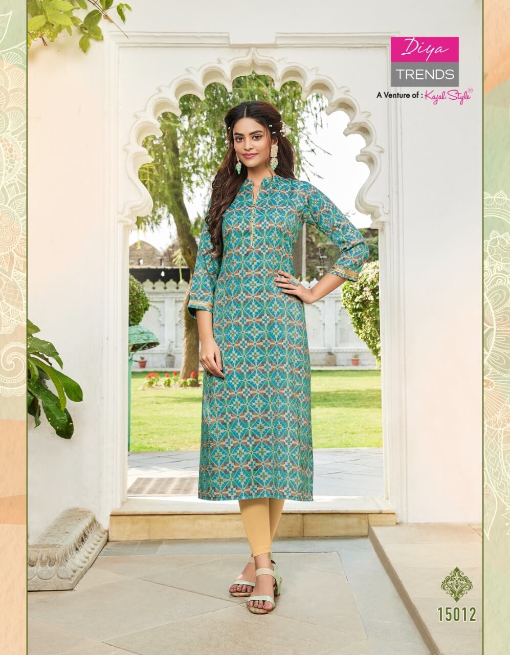 Diya Trends Gardencity vol 15 Straight Cut Kurti Catalog collection 9