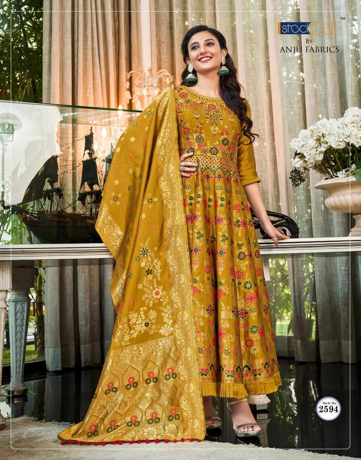 Anju Fabrics Phulkari Kurti with Dupatta Catalog collection 2