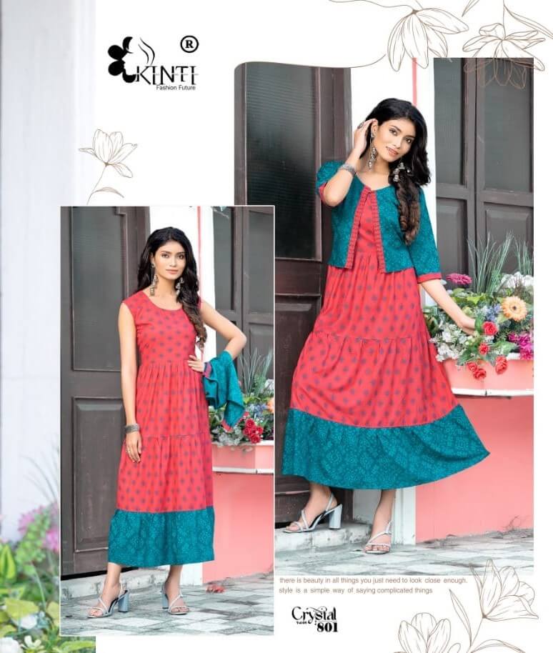 Kinti Crystal vol 8 Rayon Kurti Catalog collection 1