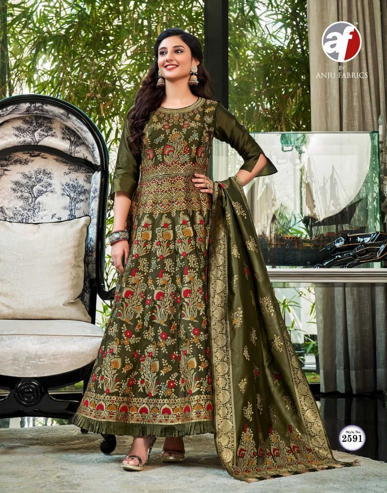 Anju Fabrics Phulkari Kurti with Dupatta Catalog collection 4