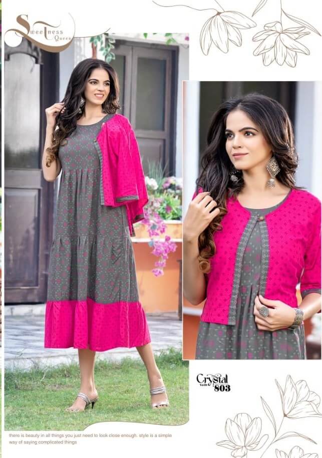 Kinti Crystal vol 8 Rayon Kurti Catalog collection 6