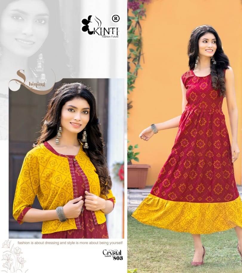 Kinti Crystal vol 8 Rayon Kurti Catalog collection 8