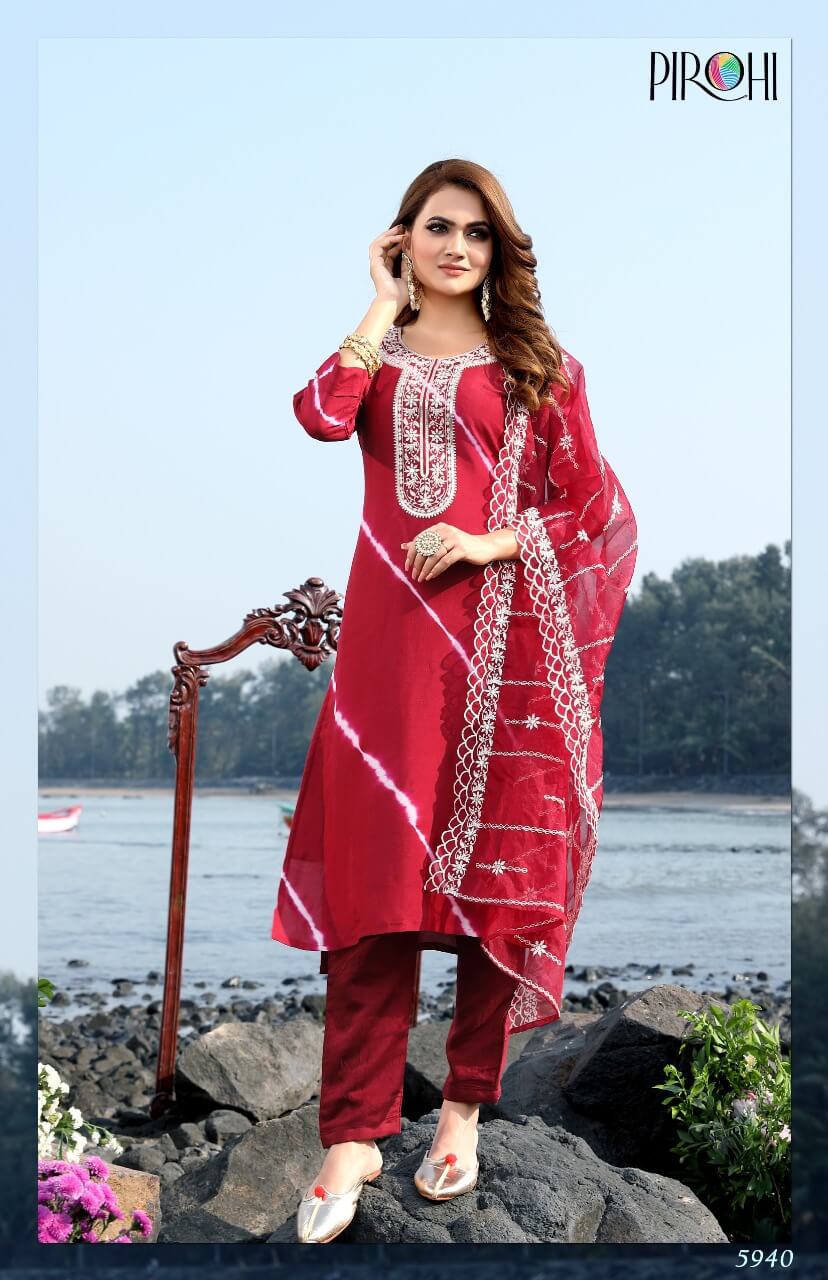 Pirohi Kesariya Salwar Kameez Catalog collection 1