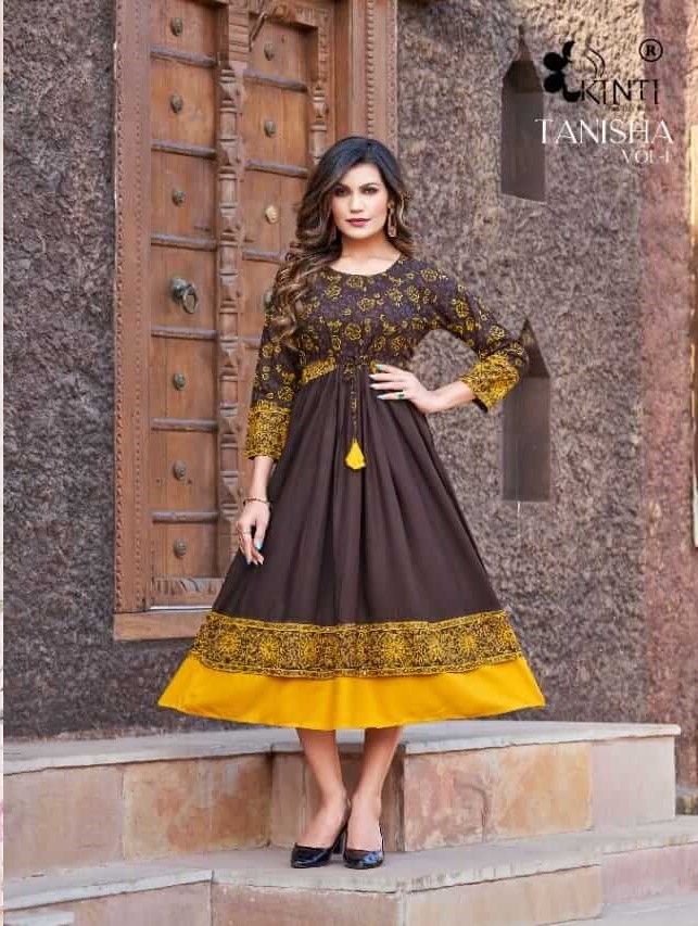 Kinti Tanisha vol 1 Rayon Kurti Catalog collection 7