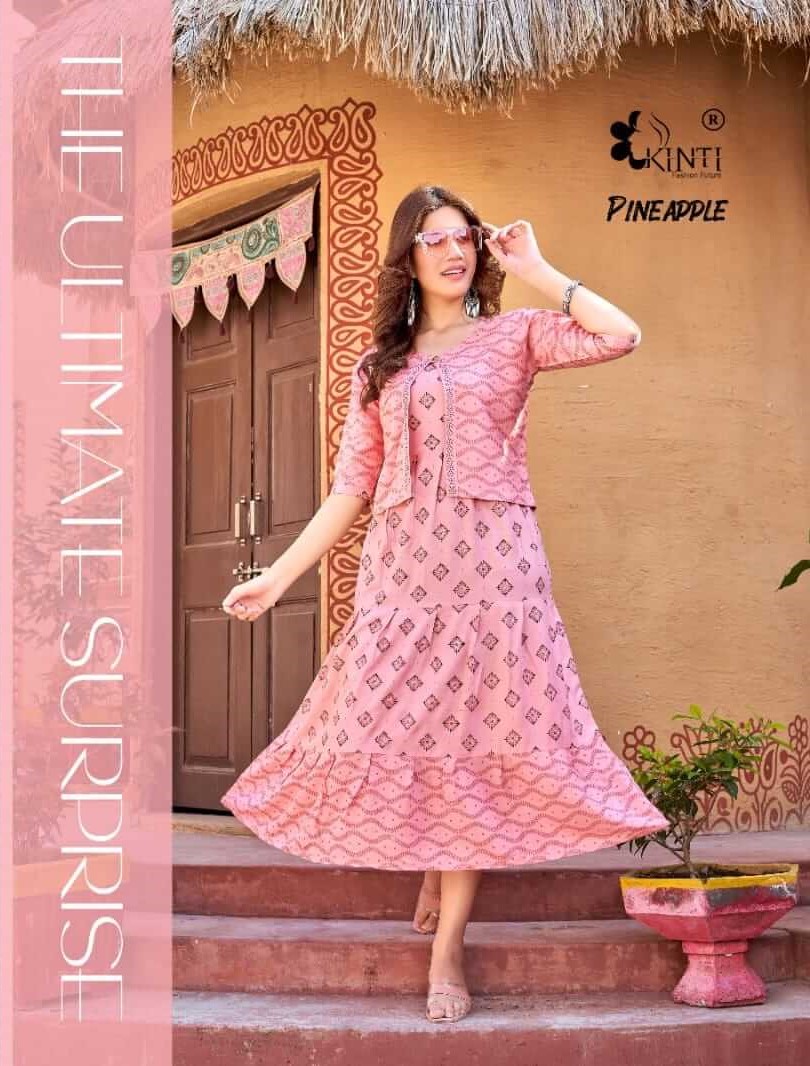 Kinti Pineapple Rayon Kurti Catalog collection 8