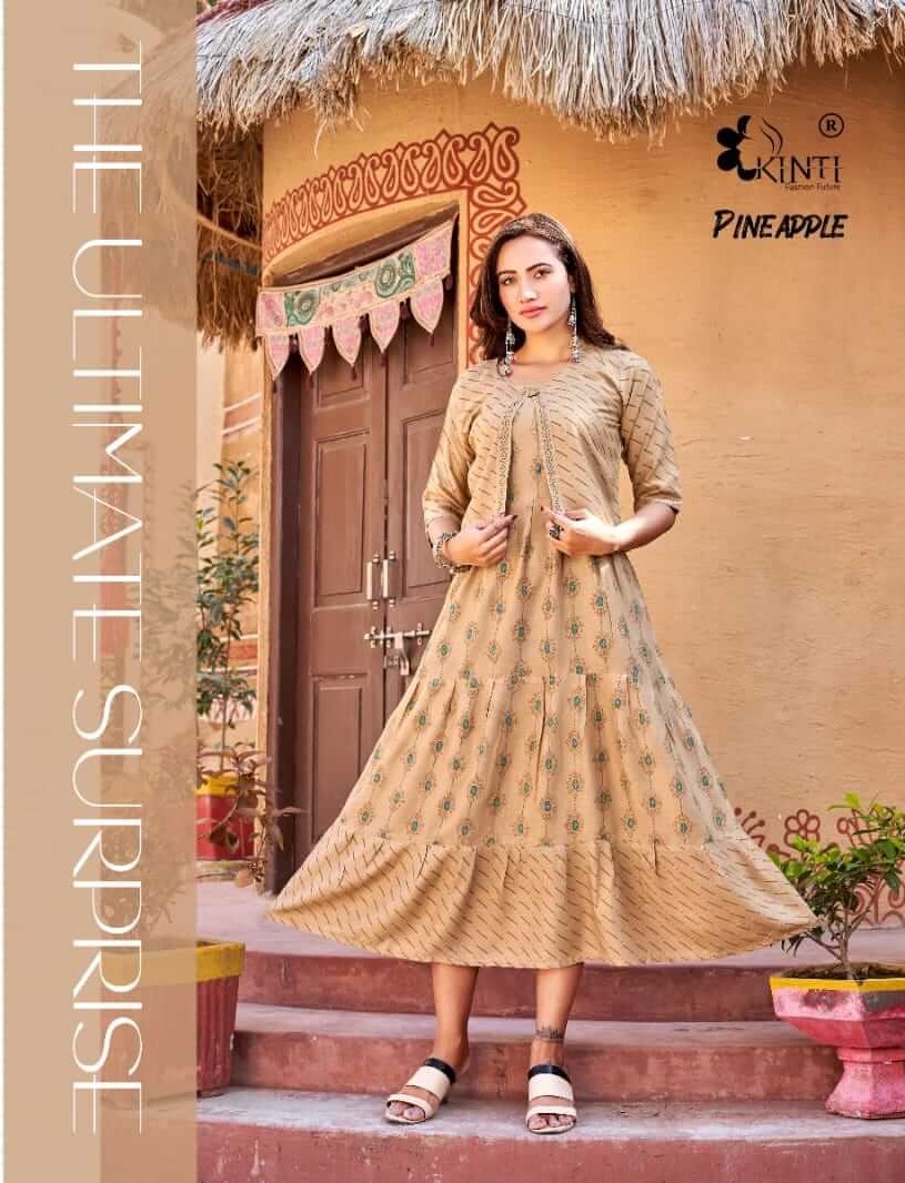 Kinti Pineapple Rayon Kurti Catalog collection 3