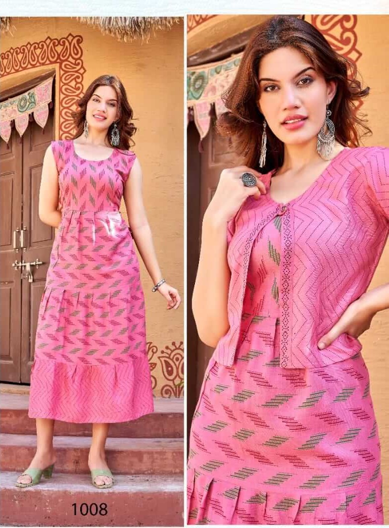 Kinti Pineapple Rayon Kurti Catalog collection 6