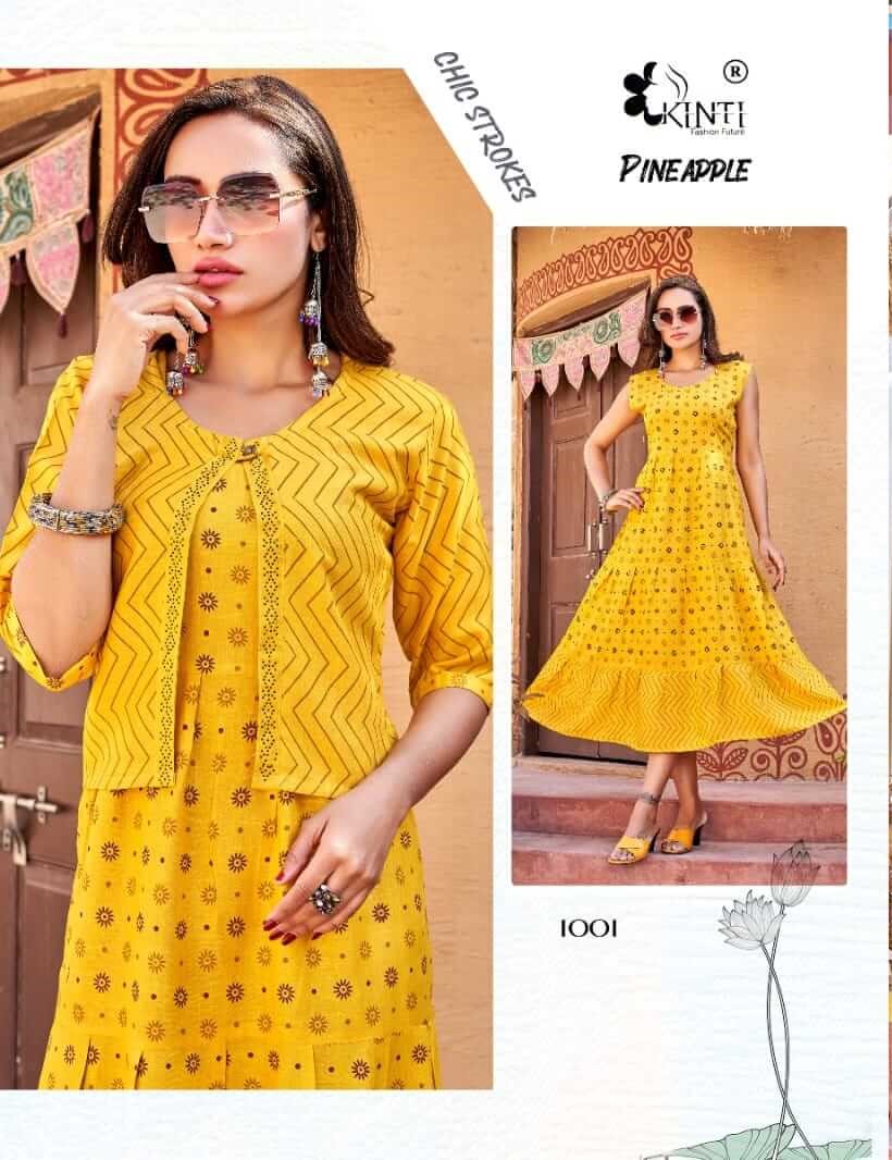 Kinti Pineapple Rayon Kurti Catalog collection 5