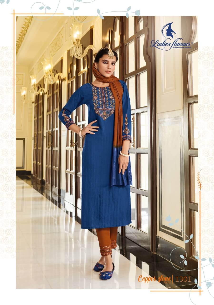 Ladies Flavour Copper Stone vol 13 Salwar Kameez Catalog collection 2