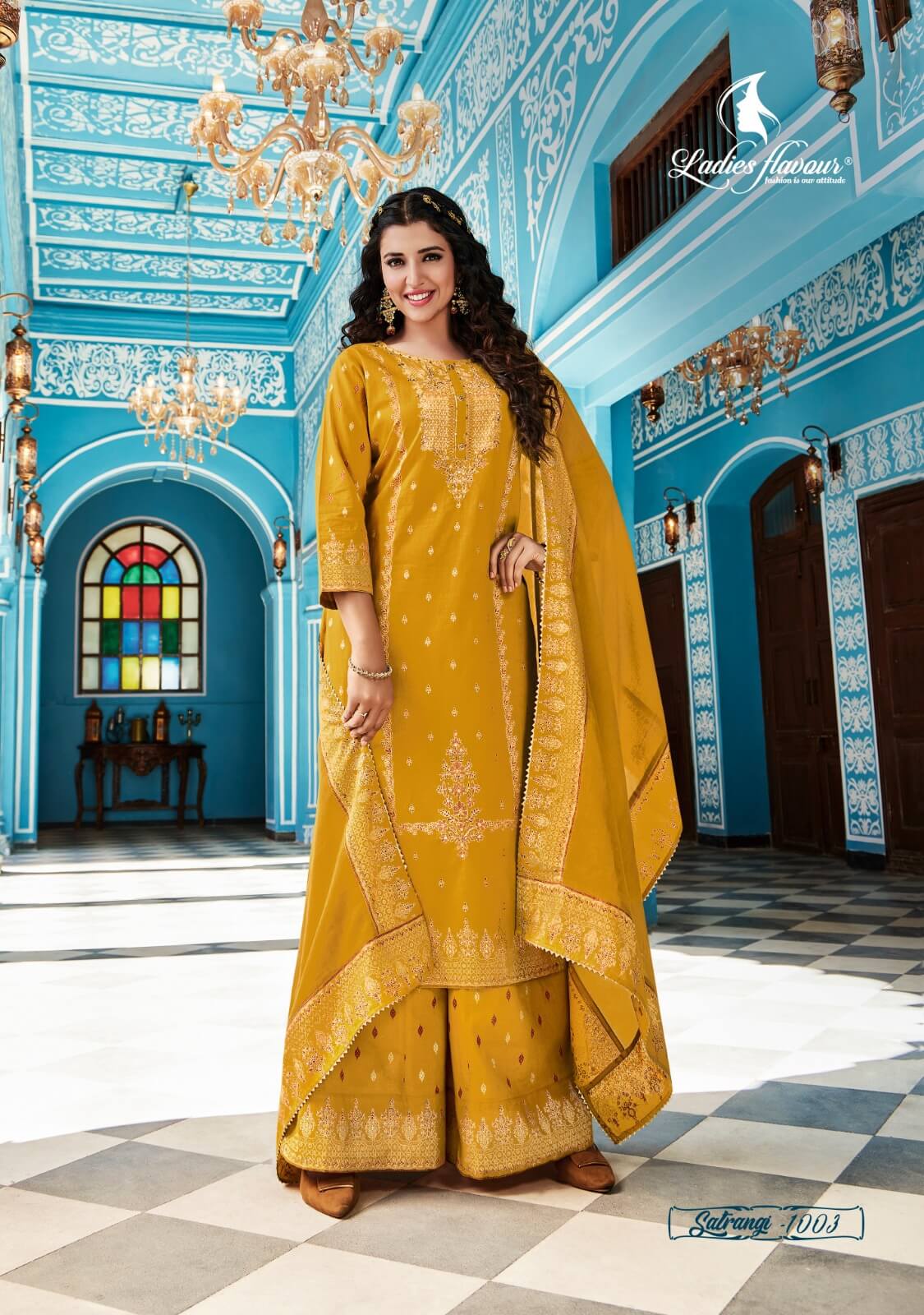 Ladies Flavour Satrangi Cotton Salwar Kameez Catalog collection 4