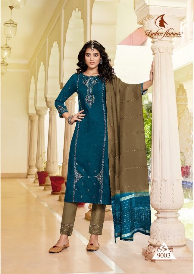 Ladies Flavour Aarohi vol 9 Embroidery Salwar Kameez Catalog collection 6