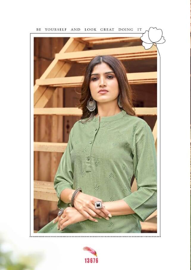 Kalaroop Ladlee vol 3 Embroidery Kurti Catalog collection 6