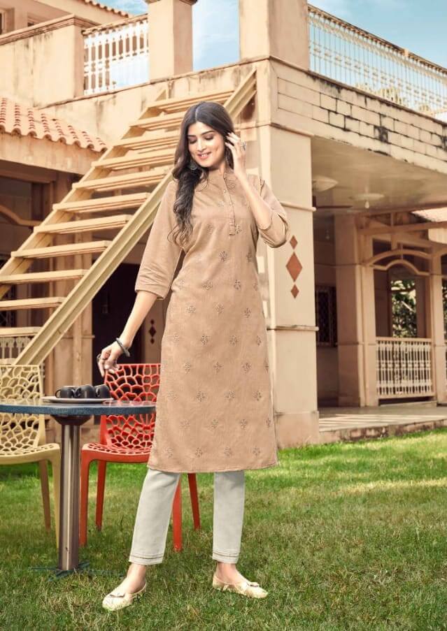 Kalaroop Ladlee vol 3 Embroidery Kurti Catalog collection 5