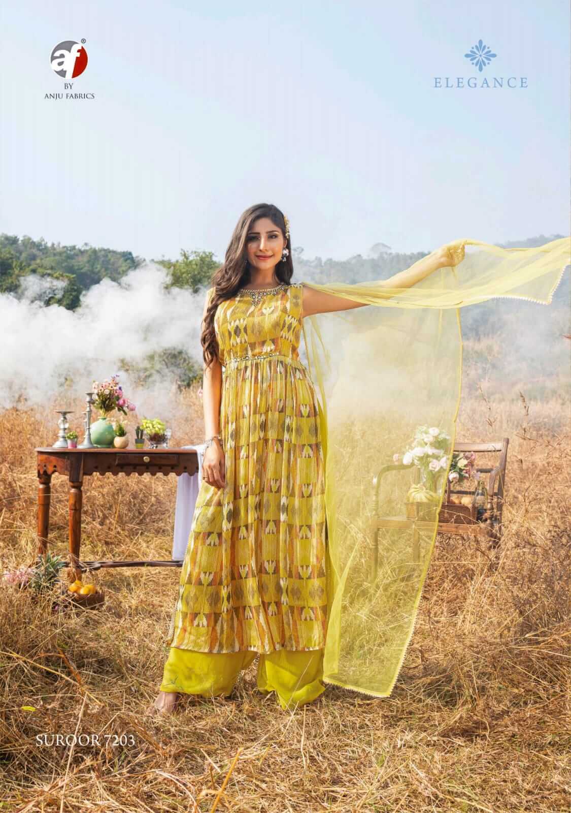 Anju Fabrics Suroor Naira Cut Kurti collection 3