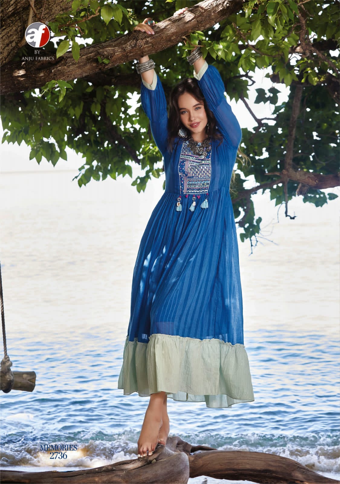 Anju Fabrics Memories vol 3 Gowns Catalog collection 4