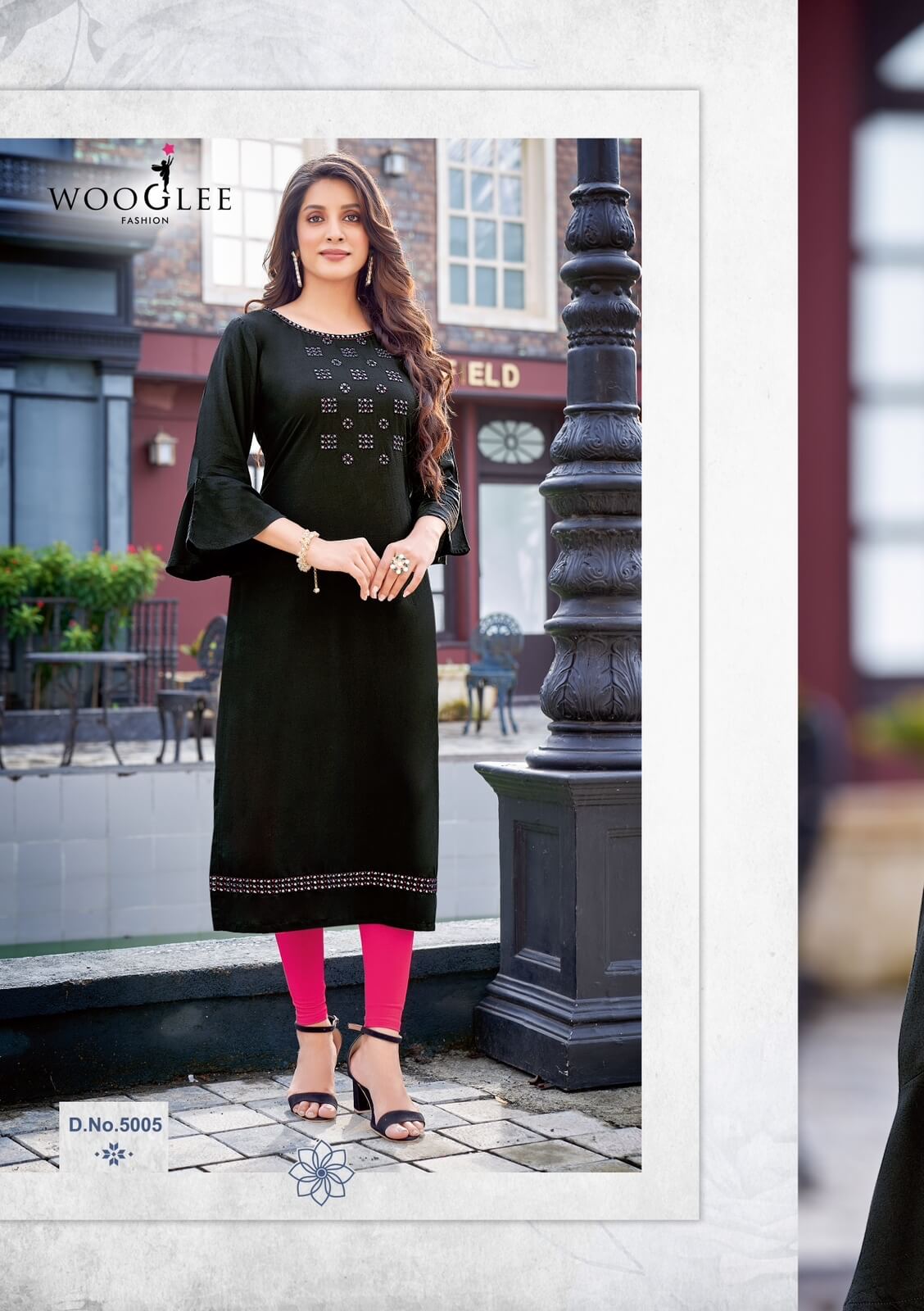 Wooglee Raas Rayon Kurti Catalog collection 8