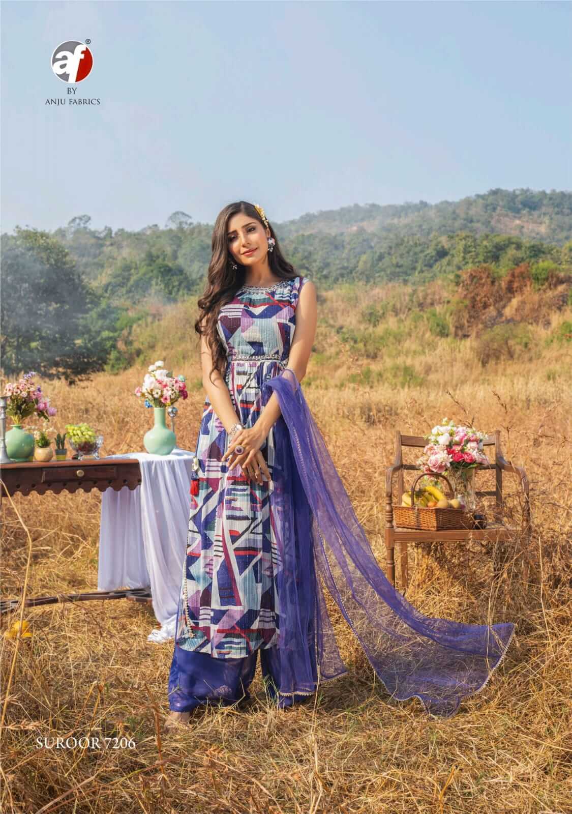 Anju Fabrics Suroor Naira Cut Kurti collection 1