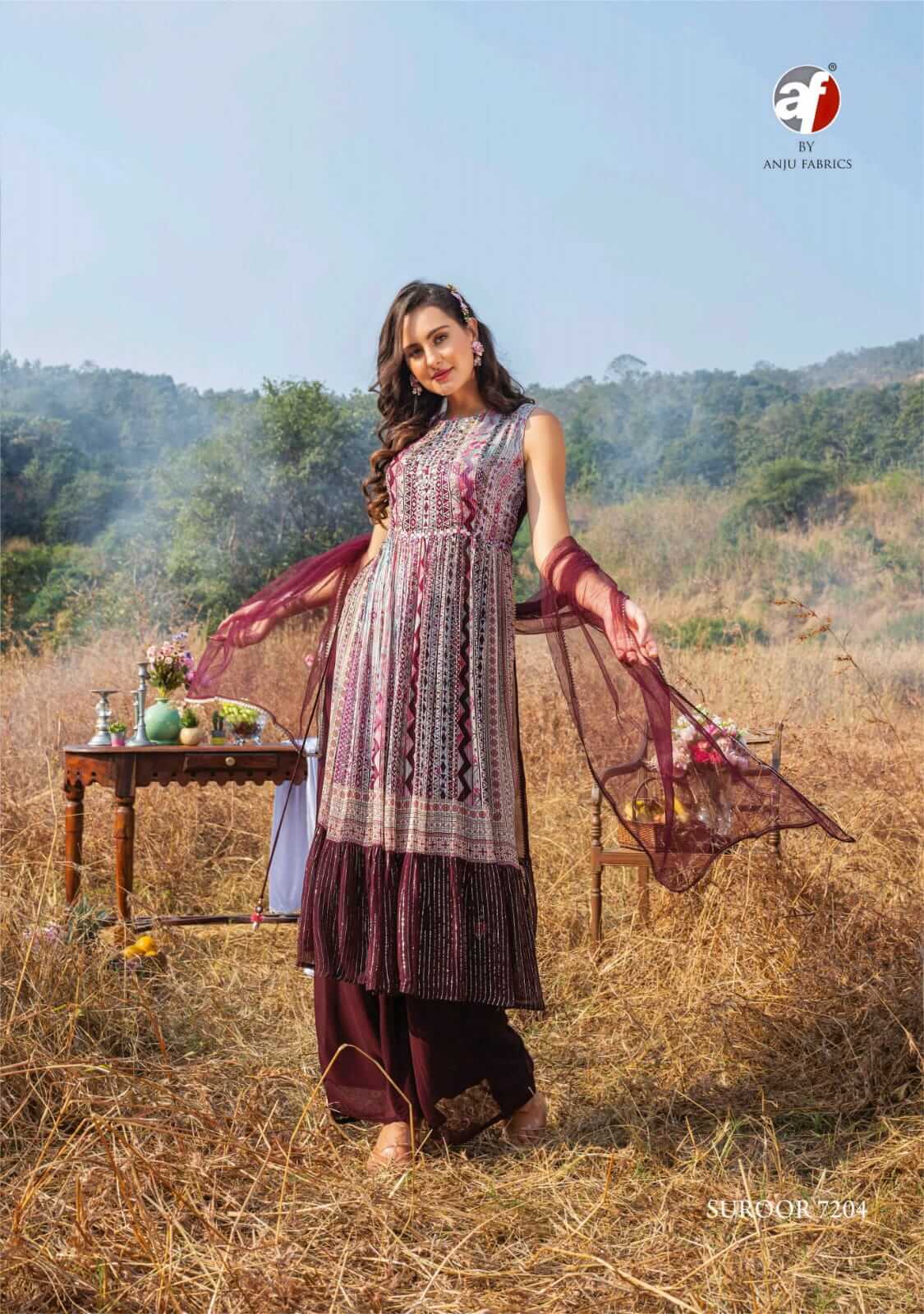 Anju Fabrics Suroor Naira Cut Kurti collection 2