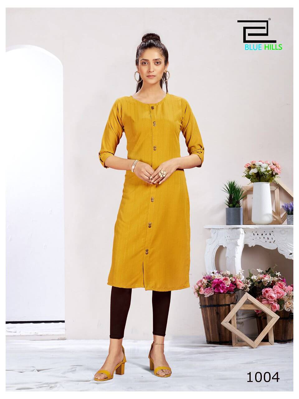 Blue Hills Vintage Straight Cut Kurti Catalog collection 3