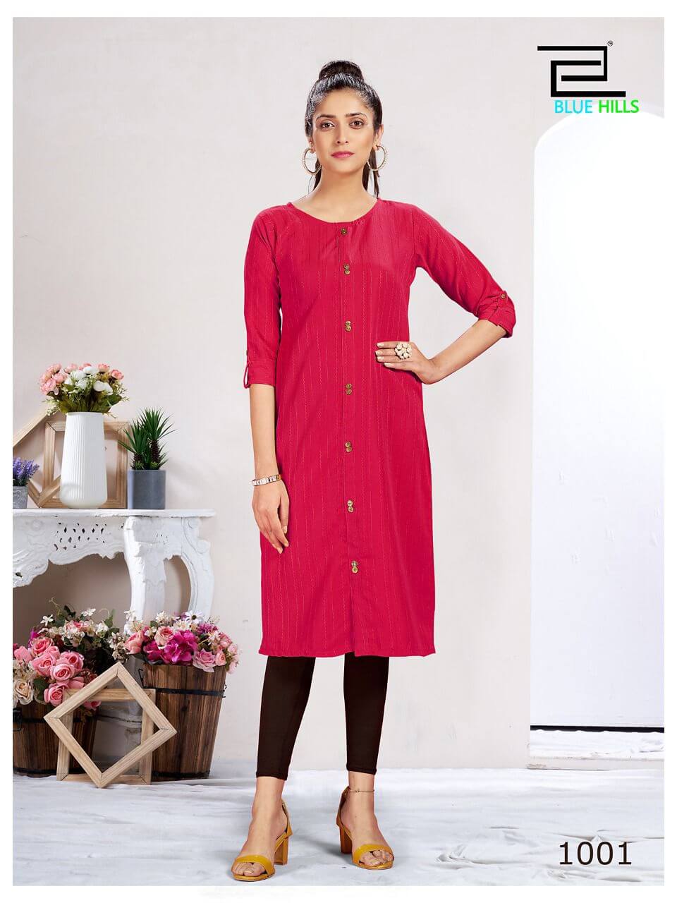 Blue Hills Vintage Straight Cut Kurti Catalog collection 2