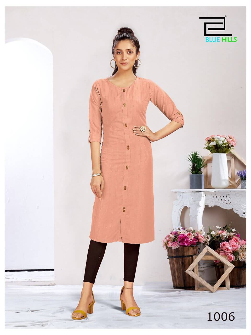 Blue Hills Vintage Straight Cut Kurti Catalog collection 6