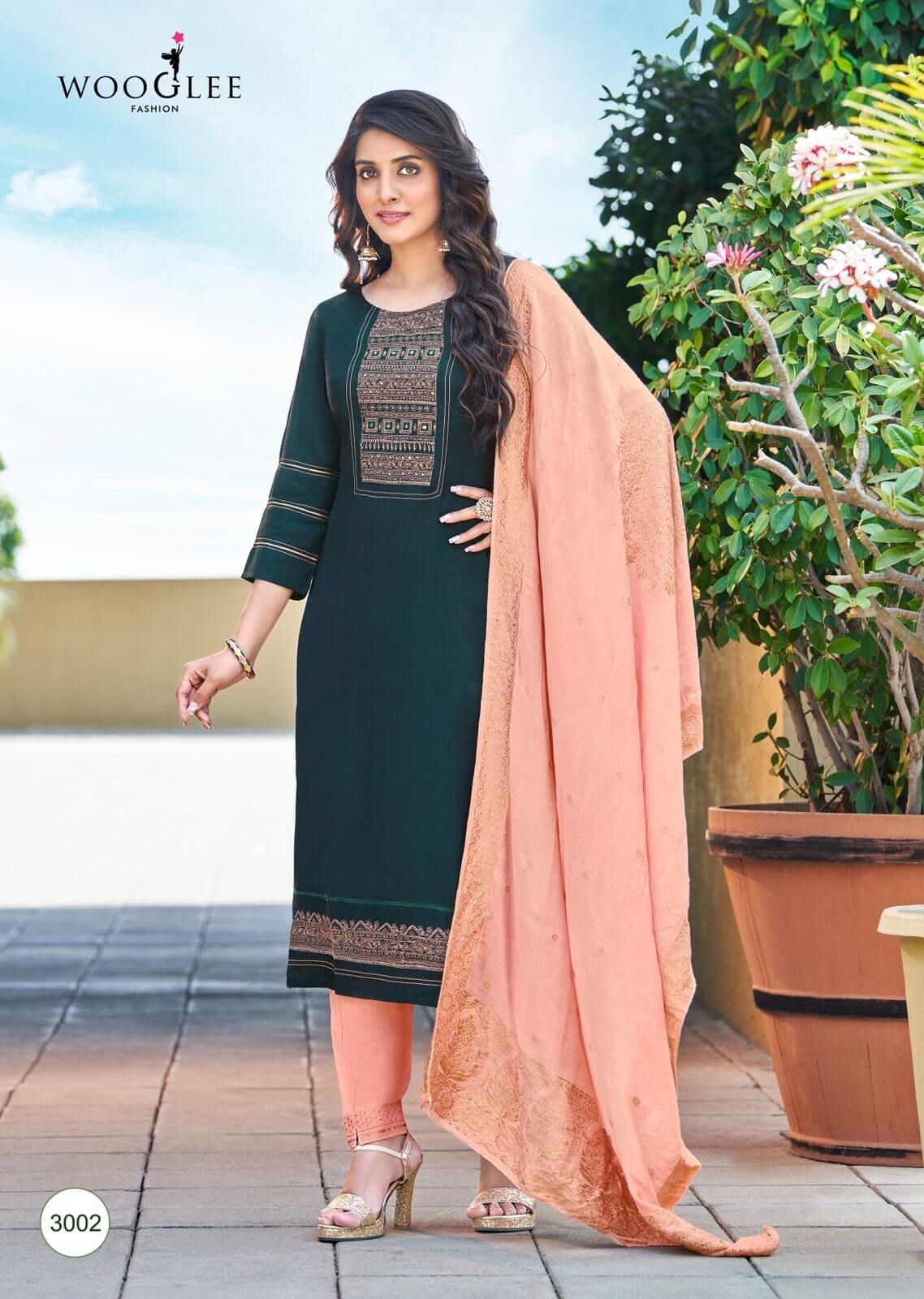 Wooglee Madhurya Embroidery Salwar Kameez Catalog collection 5