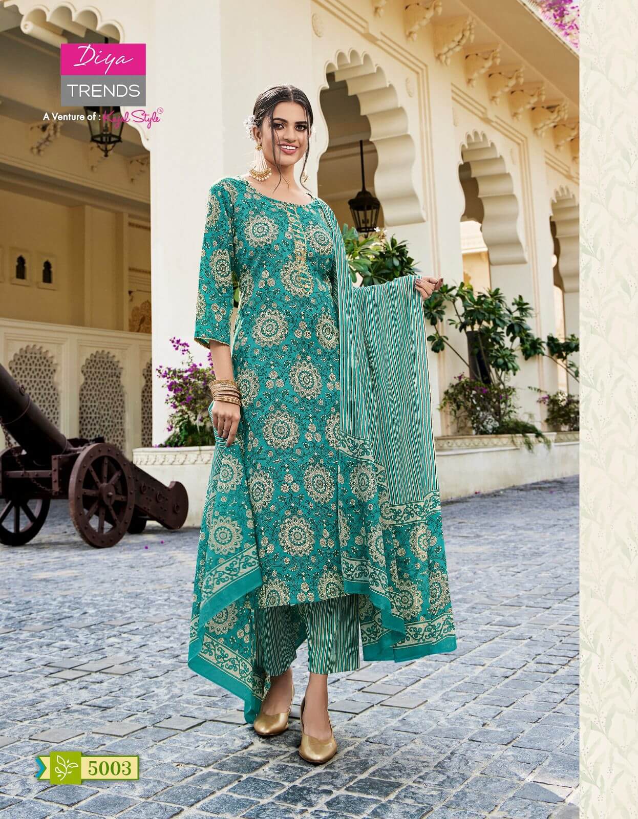 Diya Trends Odhani vol 5 Printed Salwar Kameez collection 8