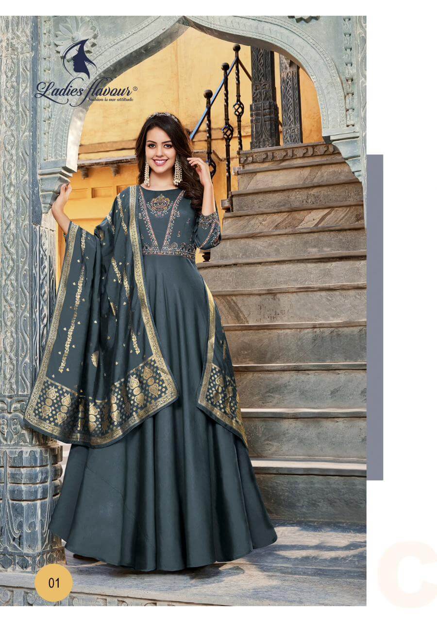 Ladies Flavour Rangrez Kurti with Dupatta Catalog collection 2