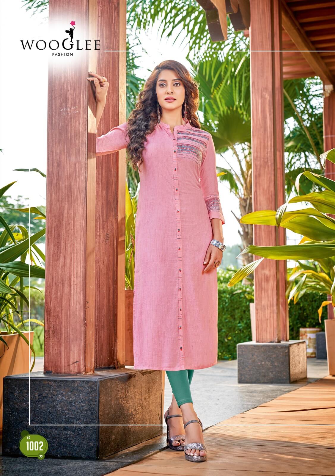 Wooglee Sparkle Rayon Kurti Catalog collection 7