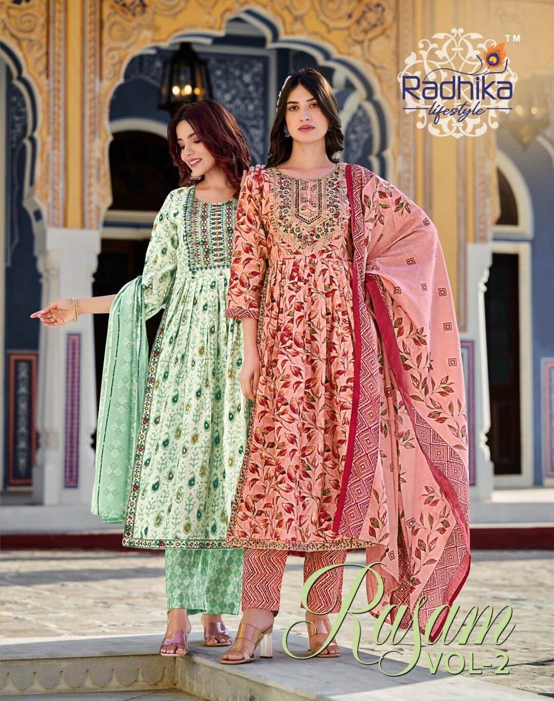 Radhika Lifestyle Rasam vol 2 Printed Salwar Kameez Catalog collection 9