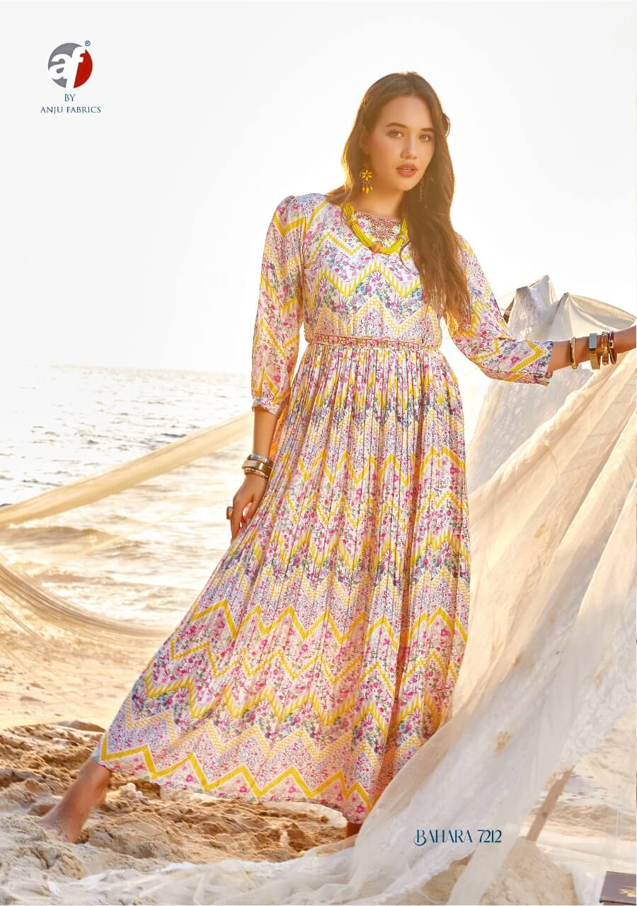 Anju Fabrics Bahara vol 2 Gowns Catalog collection 2