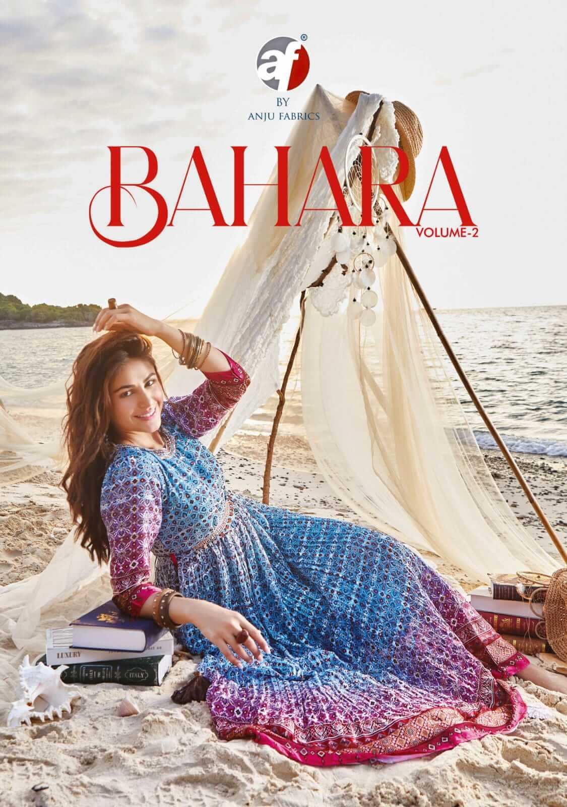Anju Fabrics Bahara vol 2 Gowns Catalog collection 7