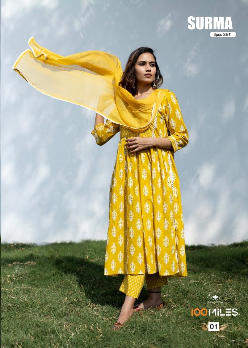 100Miles Surma Cotton Salwar Kameez Catalog collection 6