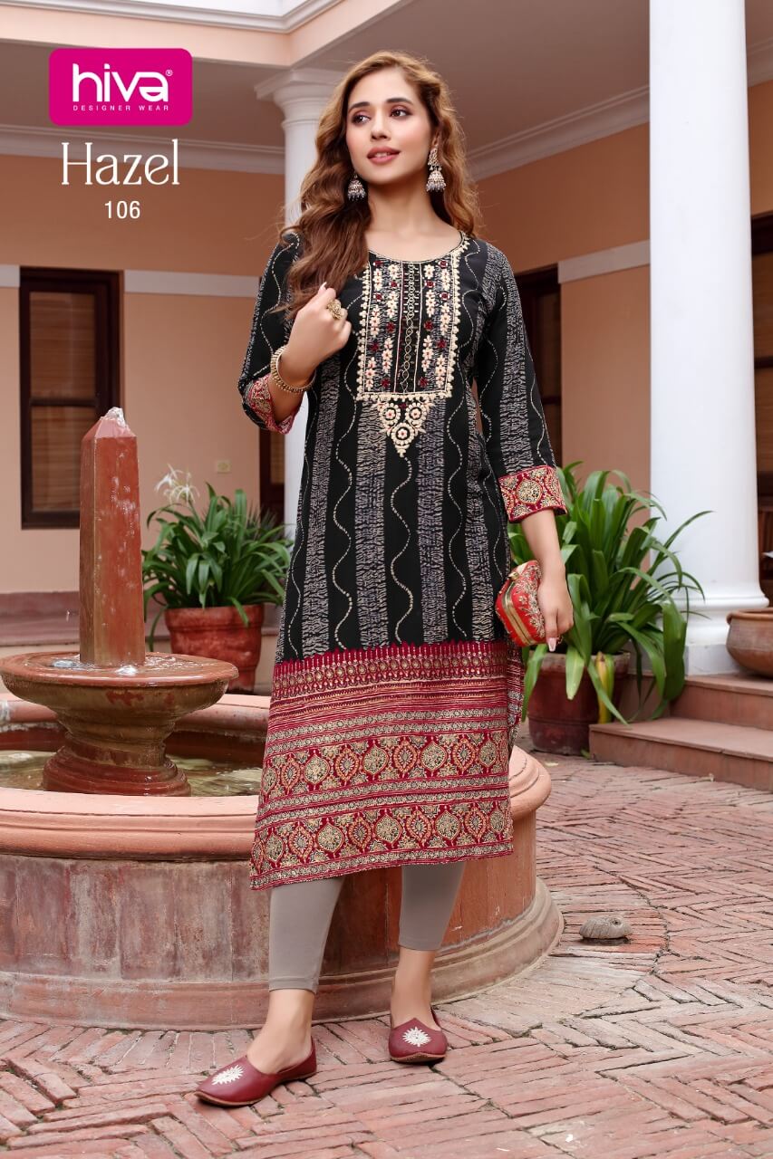 Hiva Hazel Rayon Kurti Catalog collection 5