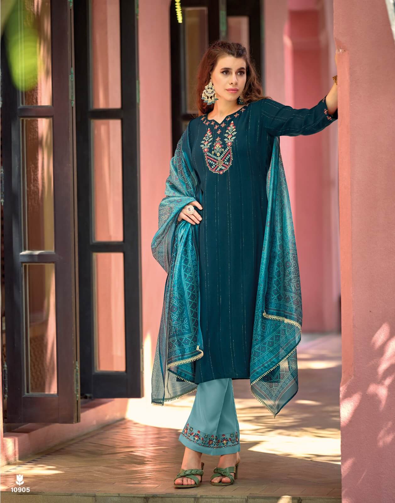 Lily Lali Bandhej Embroidery Salwar Kameez Catalog collection 6