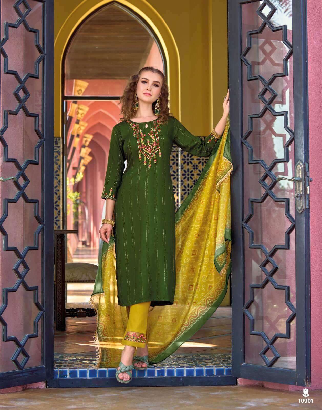 Lily Lali Bandhej Embroidery Salwar Kameez Catalog collection 2