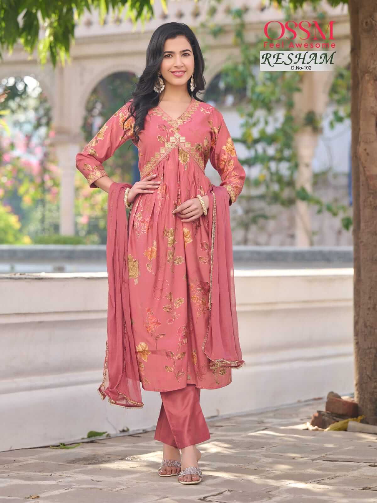 Ossm Resham Printed Salwar Kameez Catalog collection 4