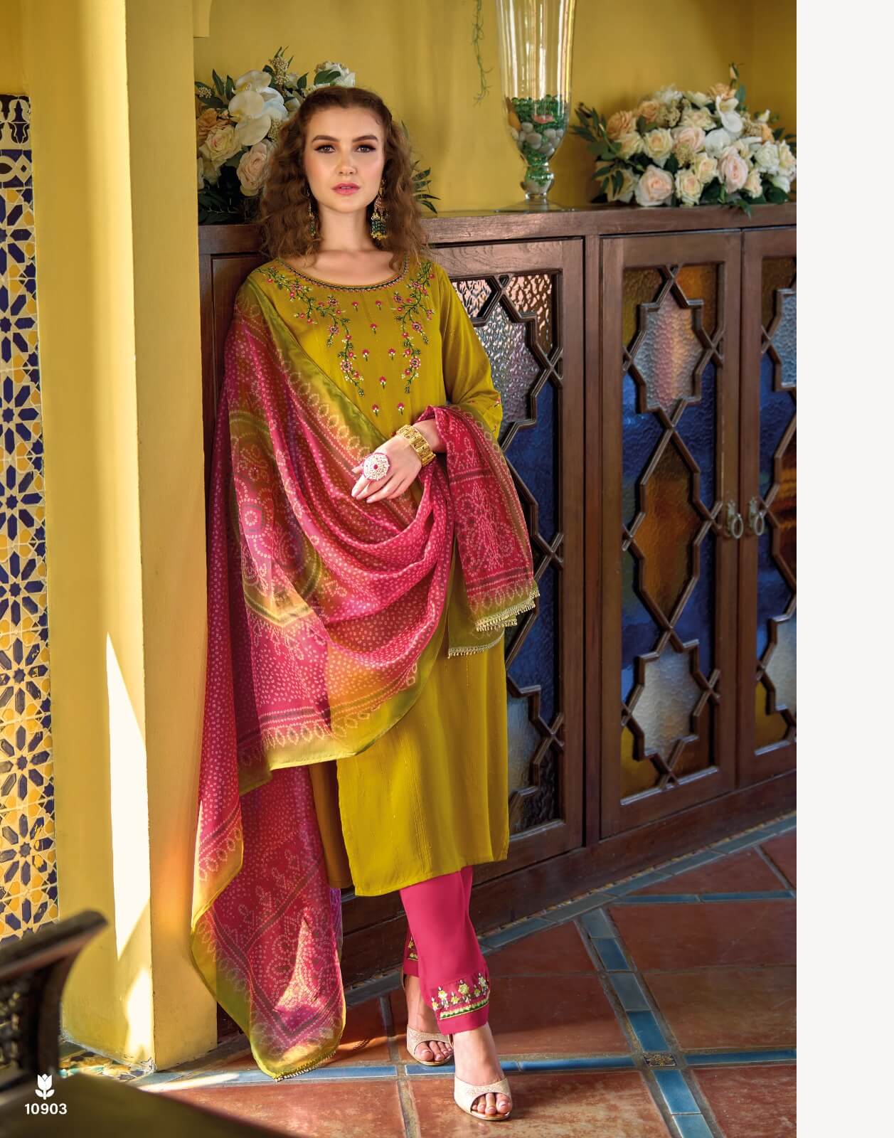 Lily Lali Bandhej Embroidery Salwar Kameez Catalog collection 4