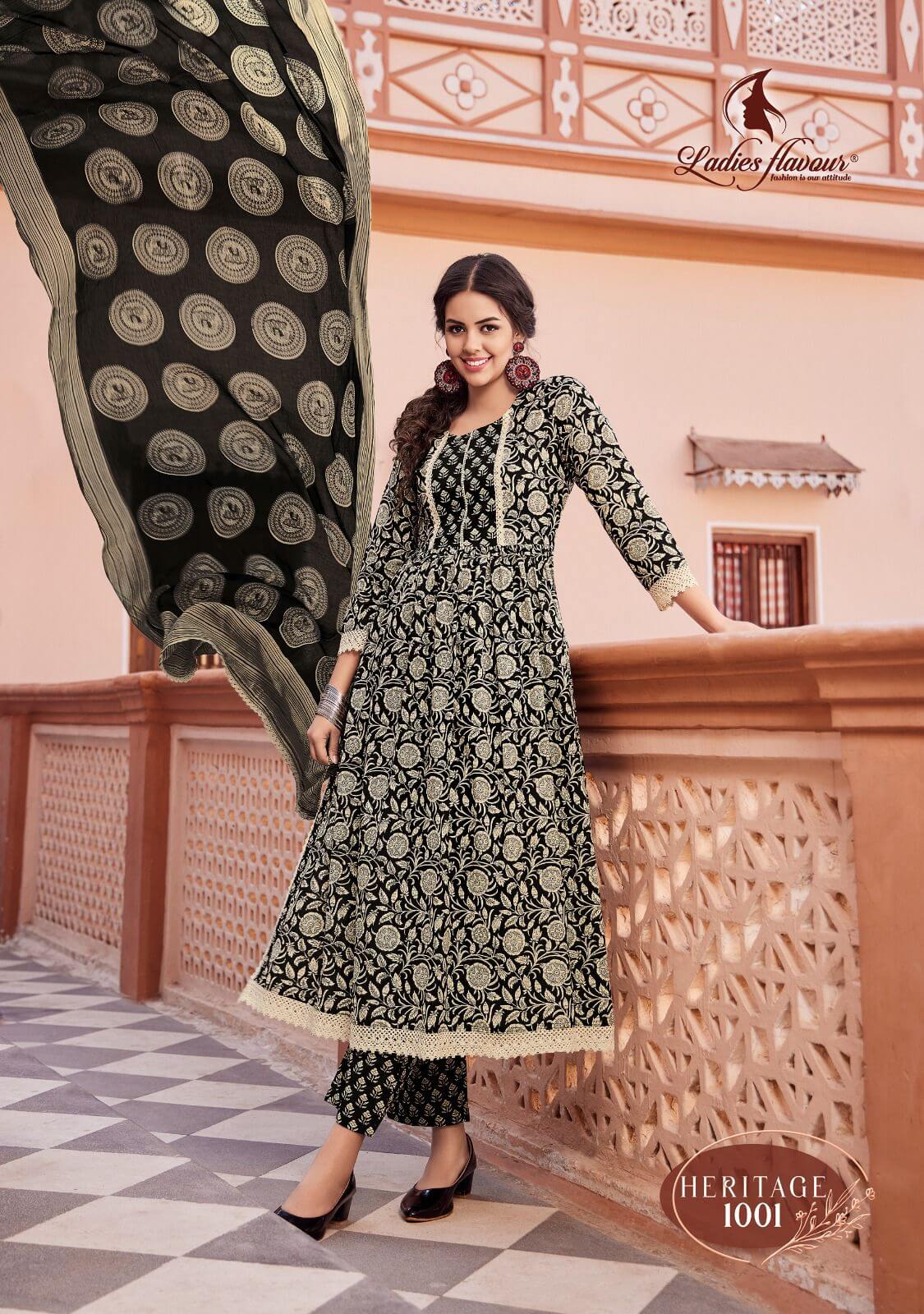 Ladies Flavour Heritage Printed Salwar Kameez Catalog collection 1