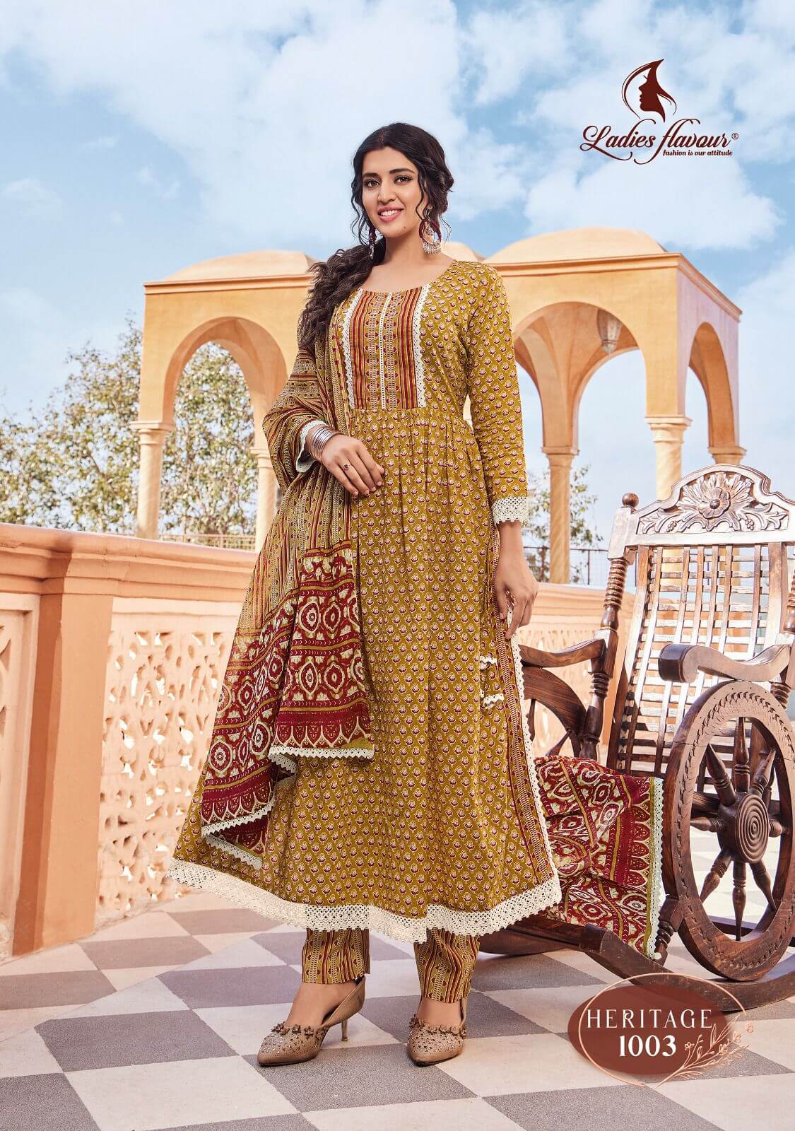 Ladies Flavour Heritage Printed Salwar Kameez Catalog collection 5