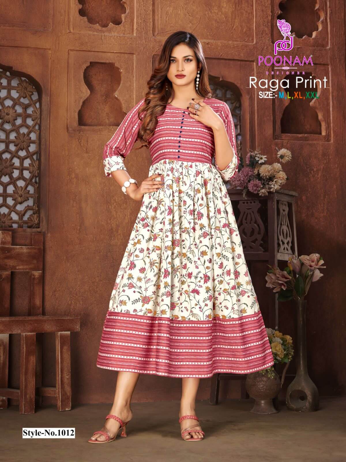 Poonam Raga Print Gowns Catalog collection 10