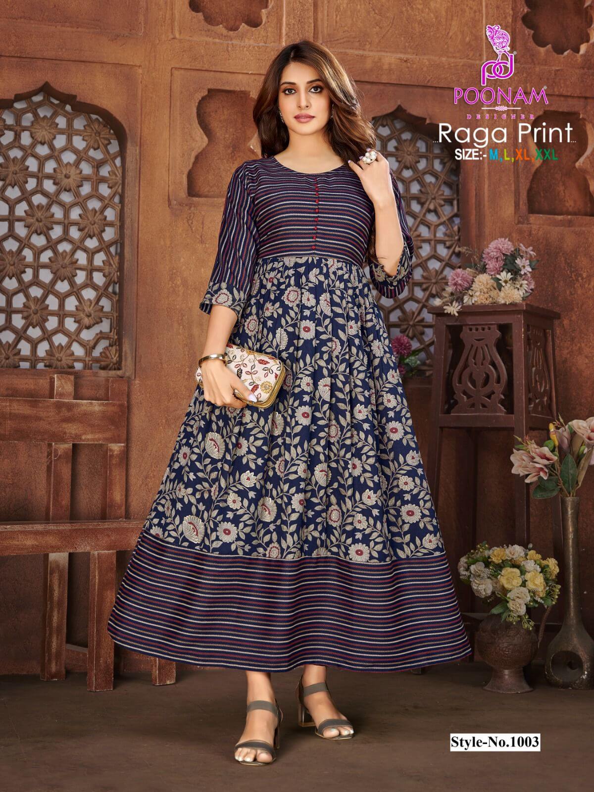 Poonam Raga Print Gowns Catalog collection 11