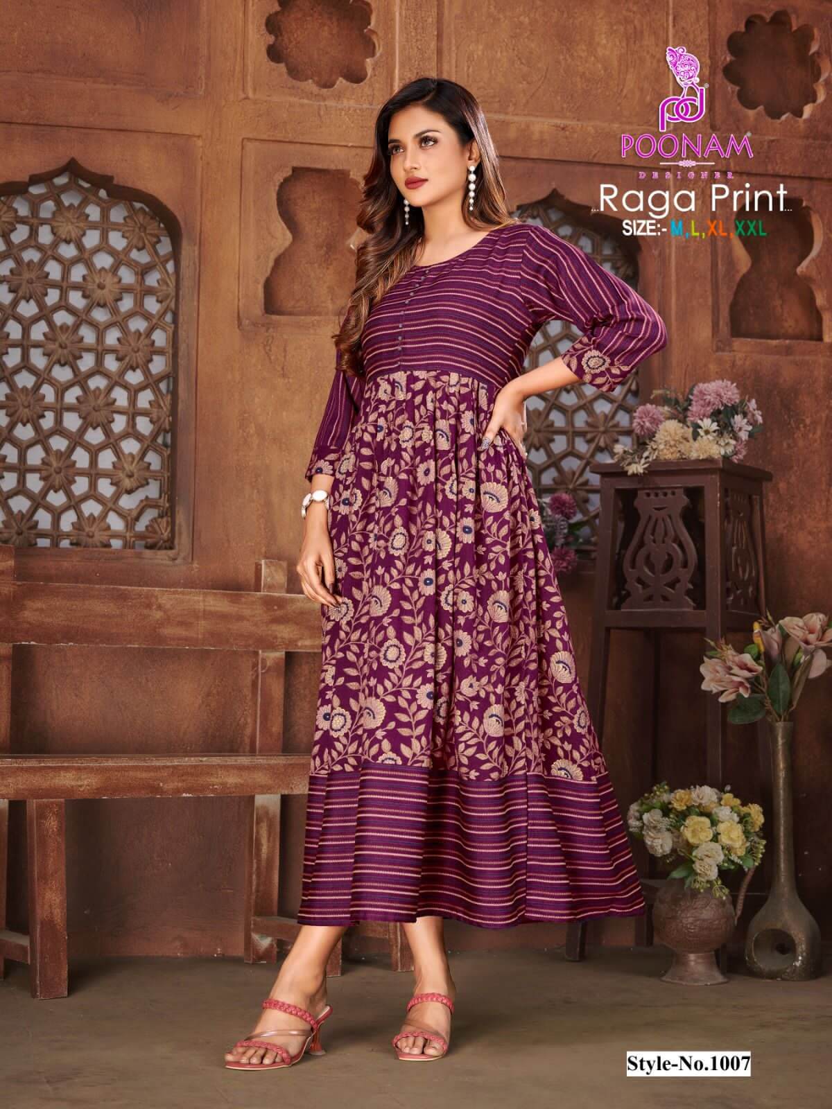 Poonam Raga Print Gowns Catalog collection 5